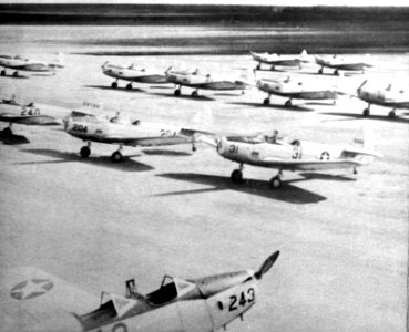 Bruce Field - Fairchild PT-19s on parking apron