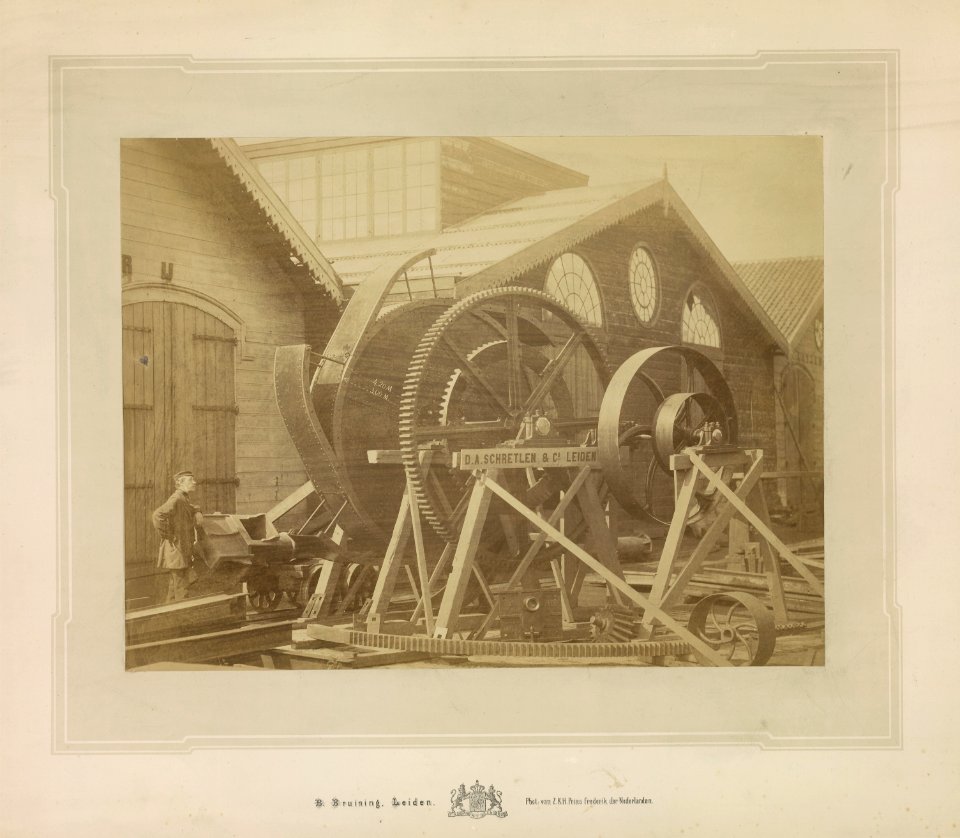 Bruining, Bernardus Fabriek van werktuigen en ijzergieterij van D.A. Schretlen & Co. ErfgoedLeiden
