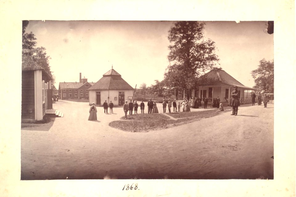 Brunnsgäster vid Brunnshuset Sätra brunn 1868
