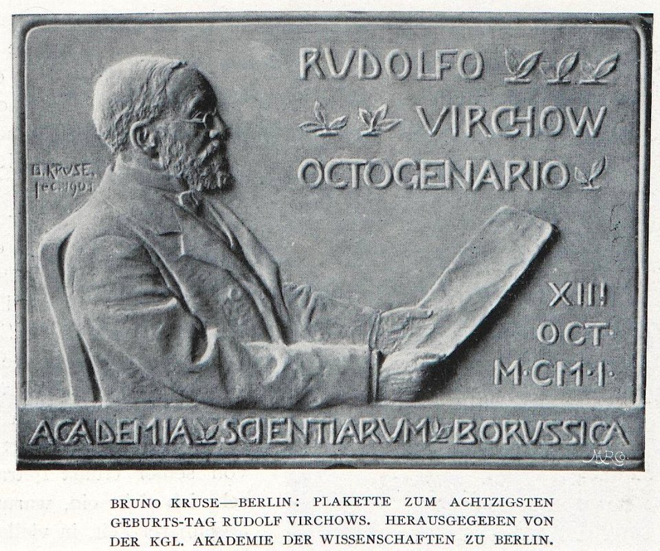Bruno Kruse - Plakette zum 80. Geburtstag Rudolf Virchows, 1901
