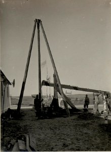Brunnenbohrung. Aufgenommen am 5.v.1916. OLESZOW. (BildID 15537346)