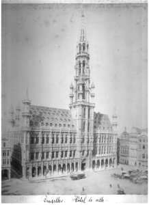 Brussels Town Hall - cca 1880