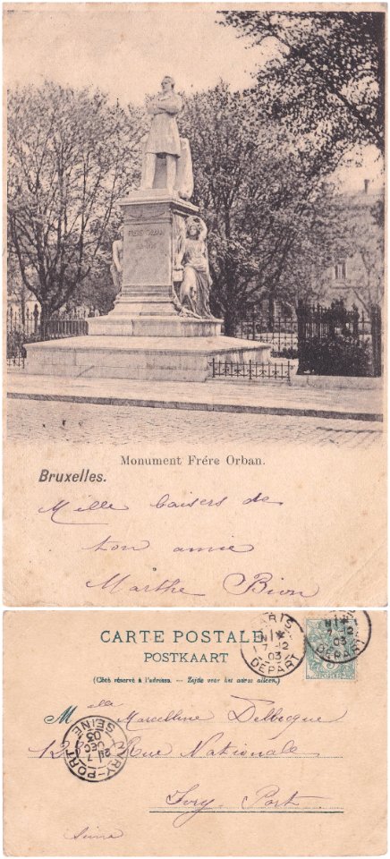 Bruxelles — Monument Frère-Orban v°- r°