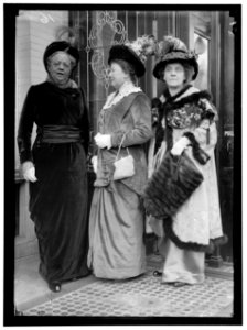 BRYAN, WILLIAM JENNINGS REP. FROM NEBRASKA, 1891-1895; SECRETARY OF STATE, 1913-1915. MRS. BRYAN; MRS. JAMES McDERMOTT; MRS. J.F. SHAFROTH LCCN2016865286