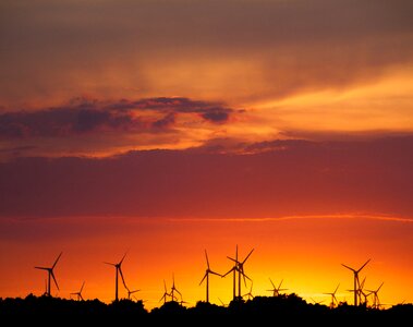 Wind power sky sunrise photo