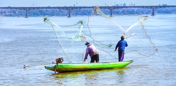 Longtail boat green photo