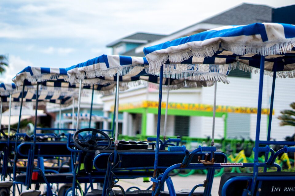 Galveston cyclist blue bike