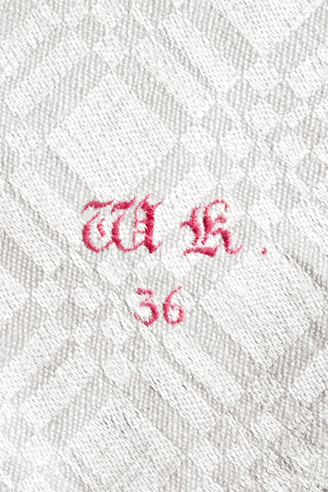 Bröllopslinne. Monogram - Hallwylska museet - 87258
