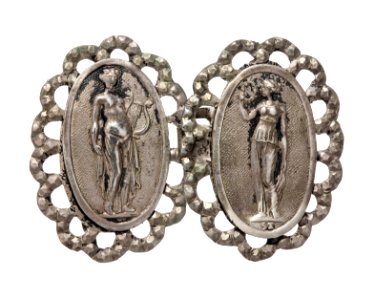Bröstknäppe i silver, 1800-tal - Hallwylska museet - 110398
