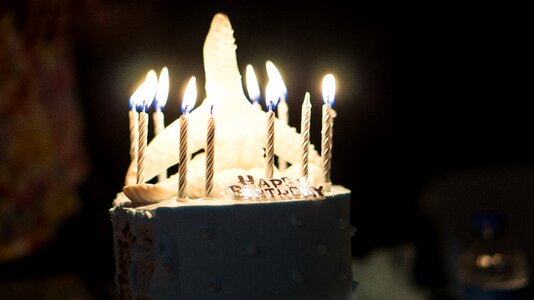 Food flame birthday candles photo