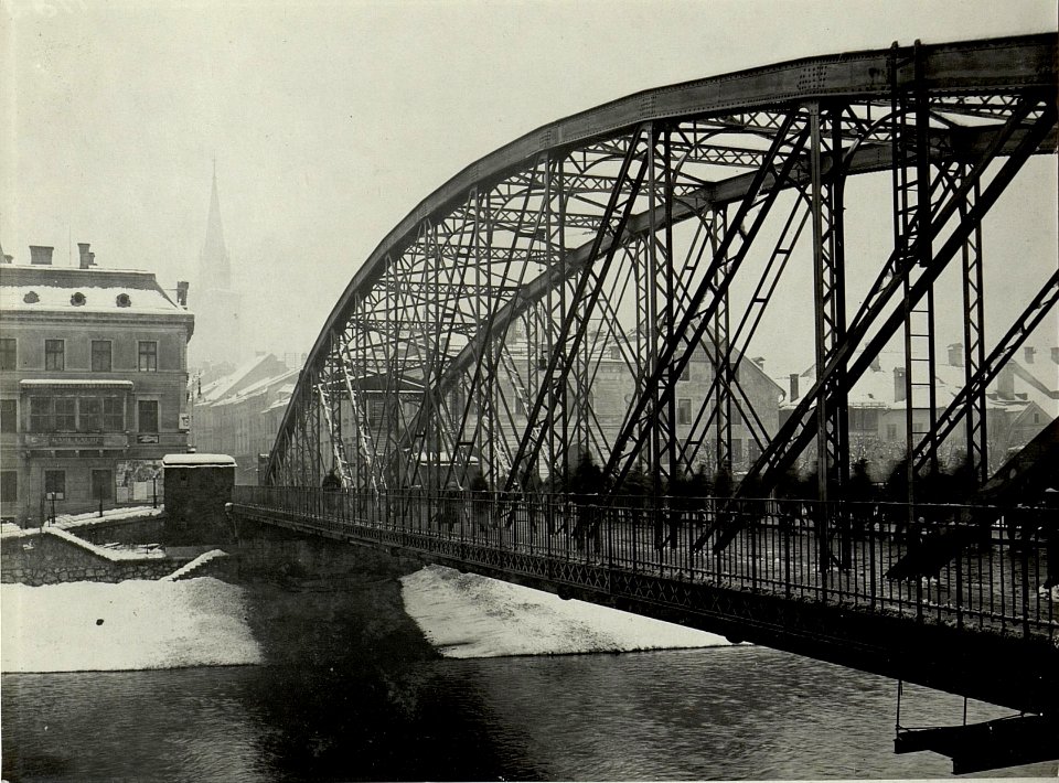 Brückensicherungsanlage an der Draubrücke Villach. Von Norden gegen Süden. (BildID 15468431)