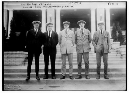 Bubber Jonnard, Johnny Gooch, Samuel Mike' Wilson, Firmin Bill Warwick, Jim Mattox, Pittsburgh NL (baseball) LCCN2014714172