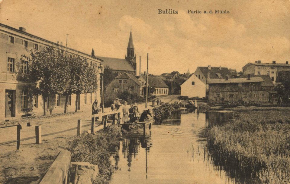 Bublitz, Pommern - Partie an der Mühle (Zeno Ansichtskarten)