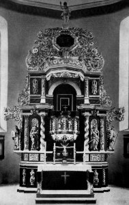 Buckow Kanzelaltar in der Kirche