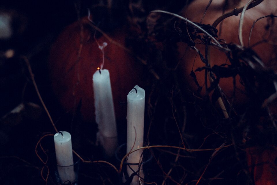 Candle creepy demon