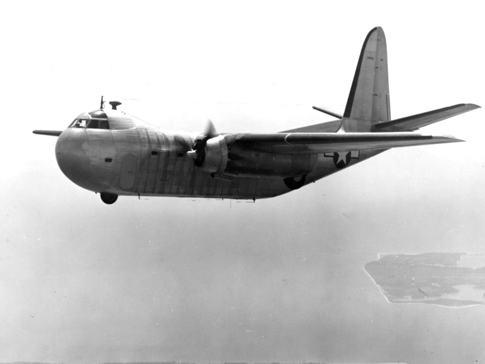 Budd RB-1 Conestoga in flight, circa in June 1944 (80-G-233489)