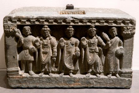 Buddha triad monk layman Guimet MG21157