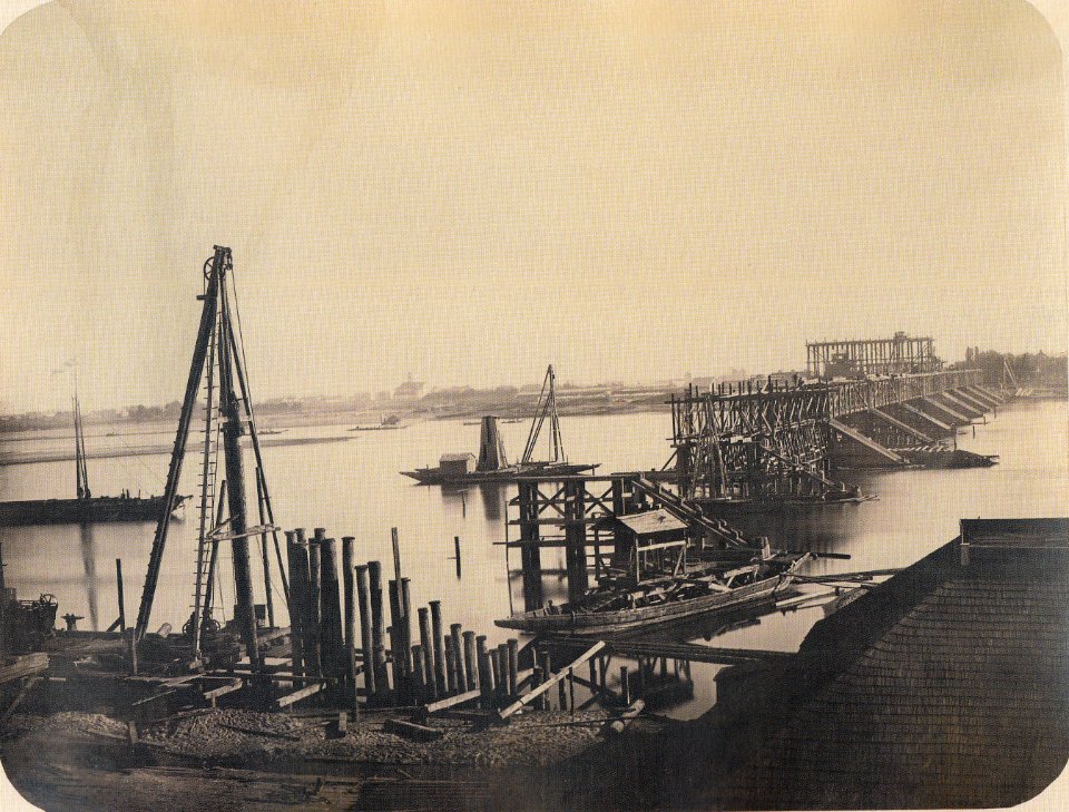 Budowa mostu Kierbedzia 14 września 1860