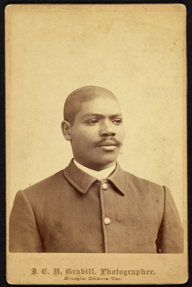 Buffalo soldier in five button sack coat) - J. C. H. Grabill, photographer, Sturgis, Dakota Ter LCCN2010645136