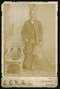 Buffalo Soldier, 9th Cavalry, Company D, sharpshooter collar insignia) - C. C. McBride, Crawford, Nebraska LCCN2010645133