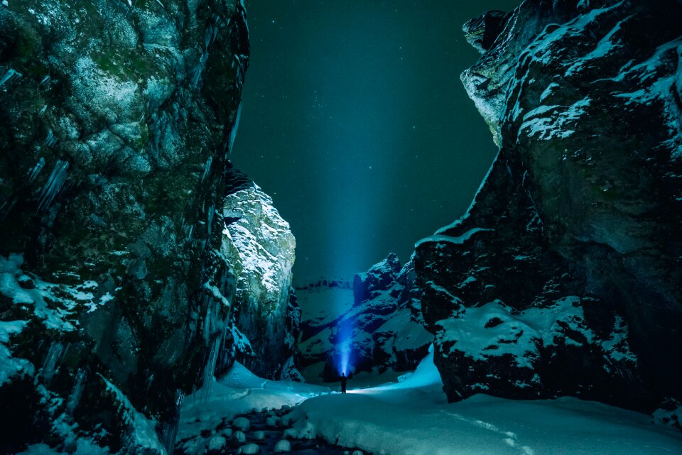 Snow winter flashlights