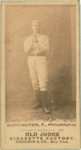 Buffinton, Philadelphia Quakers, baseball card portrait LCCN2007686876