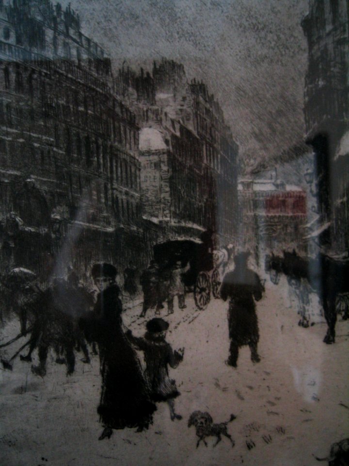 Buhot Hiver à Paris (1879) Détail 1
