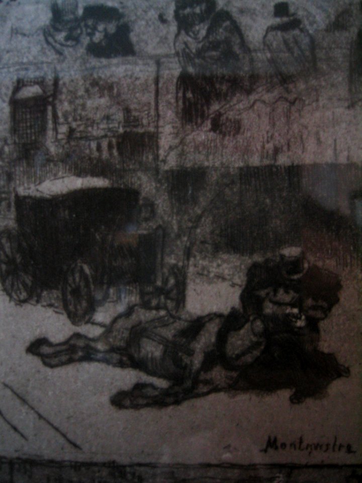 Buhot Hiver à Paris (1879) Détail 2