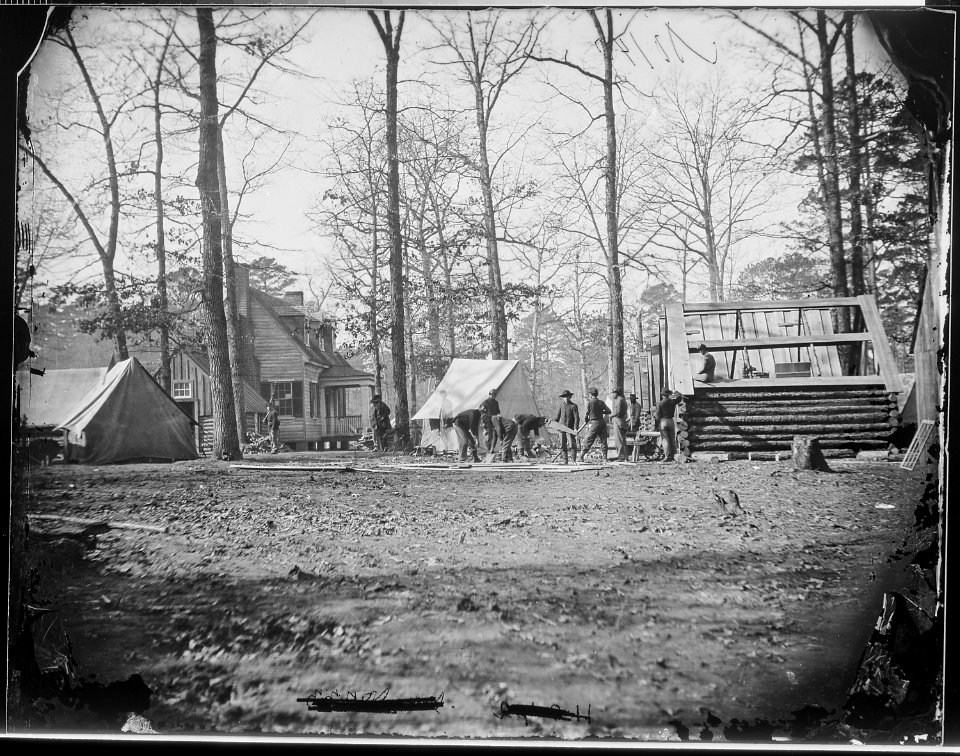 Building winter quarters at City Point, Va - NARA - 524559