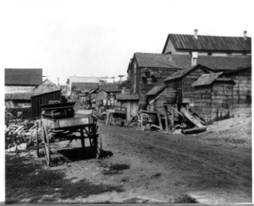 Buildings, etc., adjacent to a Mesabi Range mine in northeast Minnesota LCCN2004671815