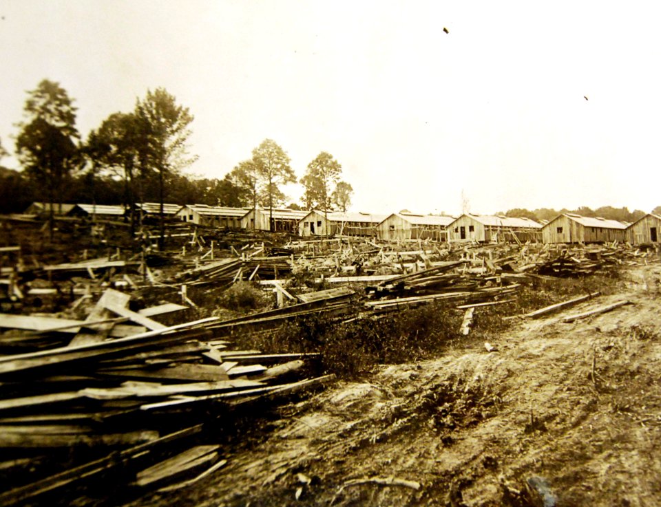 Buildings under construction, U.S. Marine Corps cantonment, Quantico, Virginia (29734570540)