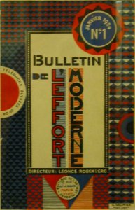 Bulletin de l'Effort Moderne nr 1 cover