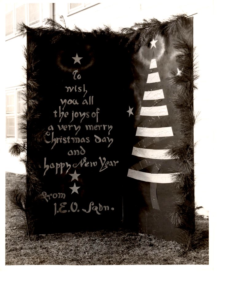 Bunker Hill AFB Sign close-up Christmas G-1833
