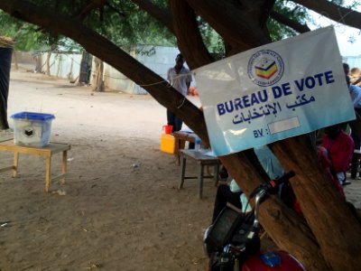 Bureau de vote présidentielle tchadienne de 2016