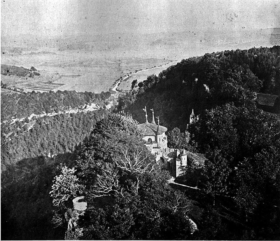 Burg Lichtenstein Blick zur Albhochfläche