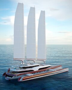 Luxury yacht sailing