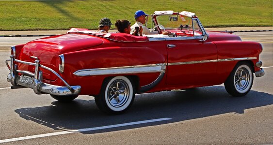 Chevrolet red vintage photo