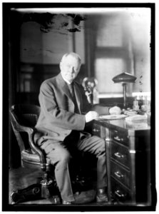 BURLESON, ALBERT SIDNEY. REP. FROM TEXAS, 1899-1913; POSTMASTER GENERAL, 1913-1921. AT DESK, POST OFFICE DEPARTMENT LCCN2016864401