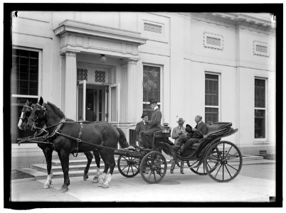 BURLESON, ALBERT SIDNEY. REP. FROM TEXAS, 1899-1913; POSTMASTER GENERAL, 1913-1921. IN CARRIAGE LCCN2016864968