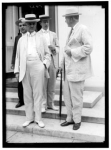 BURLESON, ALBERT SIDNEY. REP. FROM TEXAS, 1899-1913; POSTMASTER GENERAL, 1913-1921. AT WHITE HOUSE WITH ATTORNEY GENERAL GREGORY LCCN2016866518