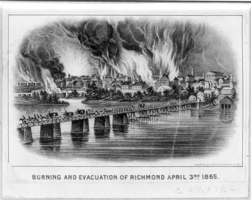 Burning and Evacuation of Richmond, April 3, 1865 LCCN2006681375
