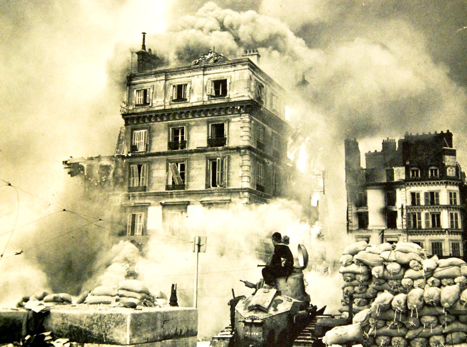 Burning Rouen, France by Germans, WWII photograph by Wehlau (33649790870)