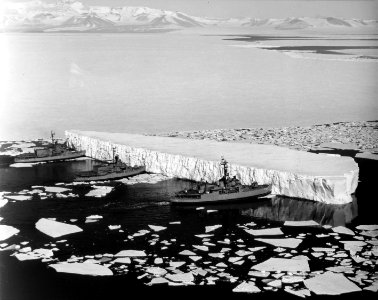 Burton Island, Atka, and Glacier push iceberg in McMurdo Sound (827218l) photo