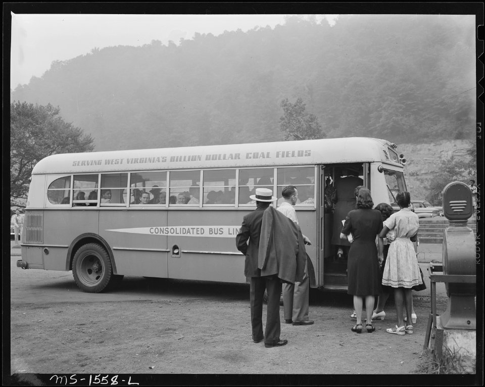 Bus transportation is good throughout this area. U.S. Coal and Coke Company, Gary Mines, Gary, McDowell County, West... - NARA - 540854