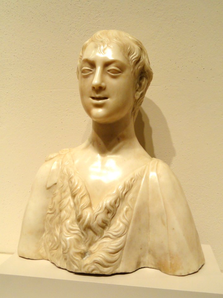 Bust of Saint John the Baptist, Master of the Marble Madonnas, Florence, 1470 - Nelson-Atkins Museum of Art - DSC08559