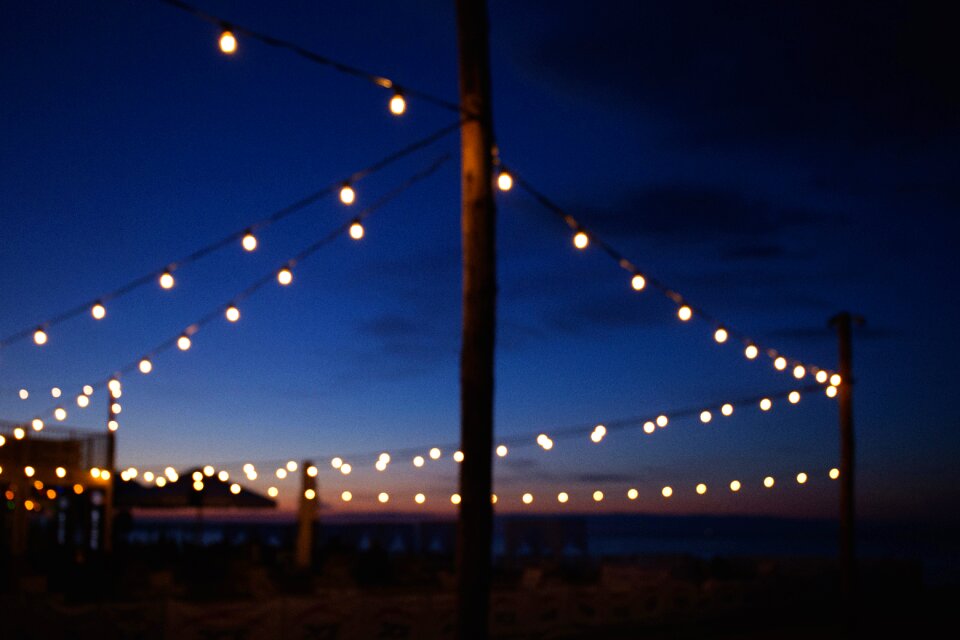 Bulbs decoration dusk