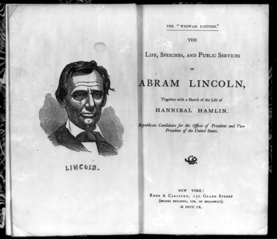 Bust portrait of Abraham Lincoln and title page LCCN2005692022