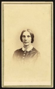 Bust portrait of an unidentified woman, facing front) - J.P. Ball's Photographic Gallery, No. 30 West 4th St., between Main and Walnut Streets, Cincinnati, O LCCN2010647785