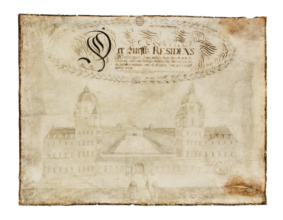 Byggnadsritning, slott, 1660 - Skoklosters slott - 109795