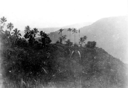 Byn Biro (belägenhet). Lokal, Tobakoe, Central-Celebes. Foto av Walter Kaudern, okt 1918. Biro - SMVK - 010810c